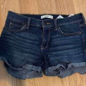 Abercrombie & Fitch Dark Blue Jean Shorts